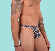 XS/S SMU Mens Thong Underwear 33489 PRINT MX114