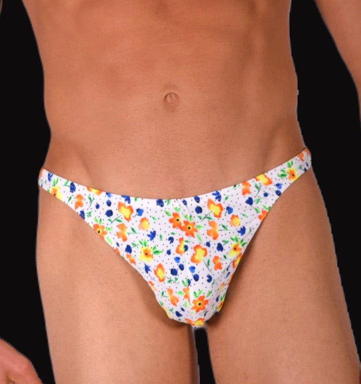 XS/S SMU Mens Thong Underwear Print Flowers 33445 MX116