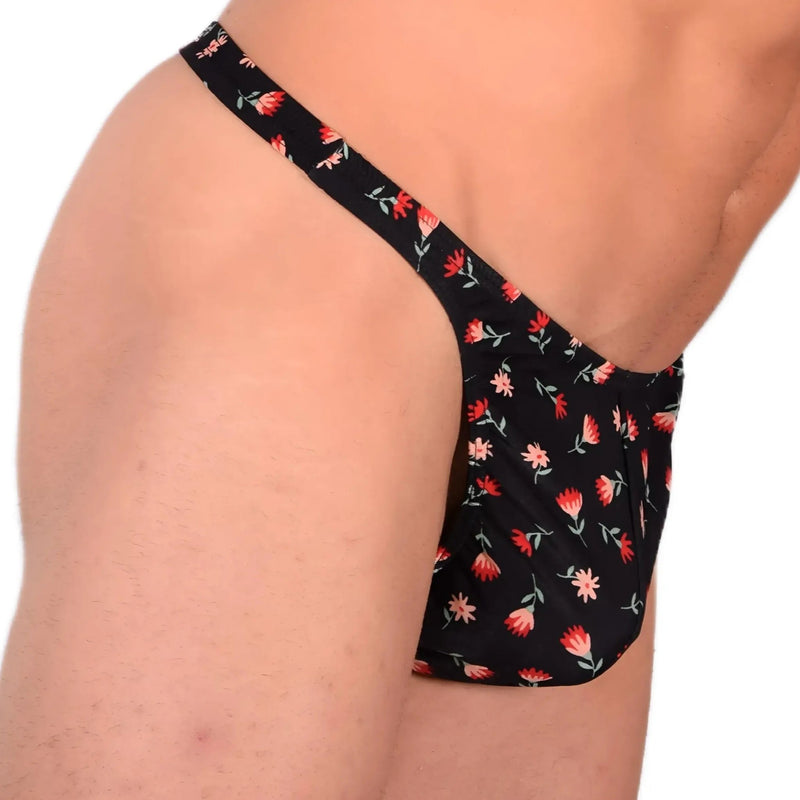 XS/S SMU Sensual Floral Black Thong 33532 MX136