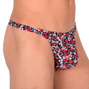 XS/S SMU Sensual Floral Explosion Blue Thong 33528 MX134