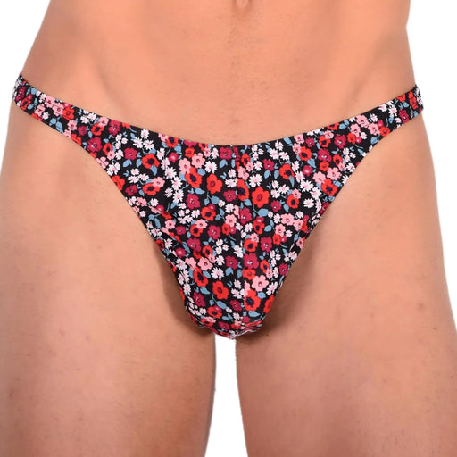 XS/S SMU Sensual Floral Explosion Blue Thong 33528 MX132