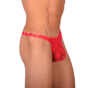 XS/S Smu Tanning Walking around Red C - Thru Thong MX19 340464