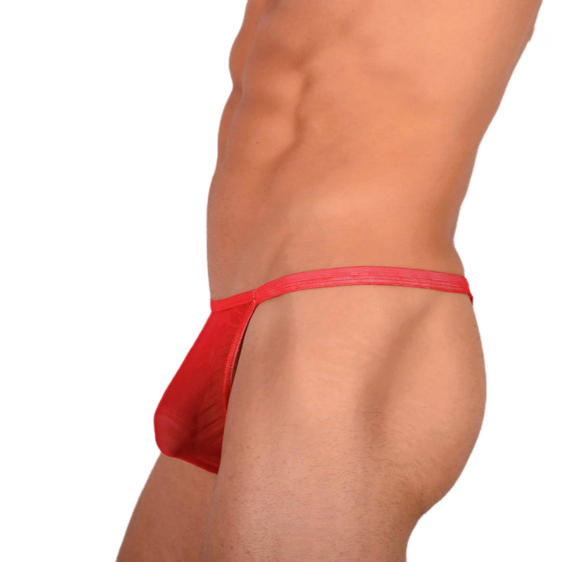 XS/S SMU Tanning Walking around Red Thong MX19 340484