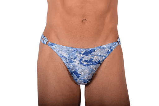 XS/S SMU Thong Rhinestones Aqua Flash 28'' 30'' Waist MX10 1005891