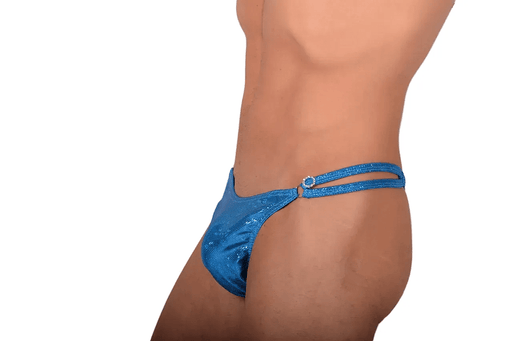 XS/S SMU Thong Rhinestones Flash Aqua 28'' 30'' Waist MX10 1005882