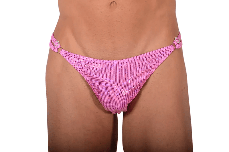XS/S SMU Thong Rhinestones Pink Flash 28'' 30'' Waist MX10 1005951