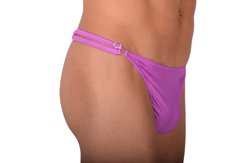 XS/S SMU Thong Rhinestones Purple 28'' 30'' Waist MX10 1005975
