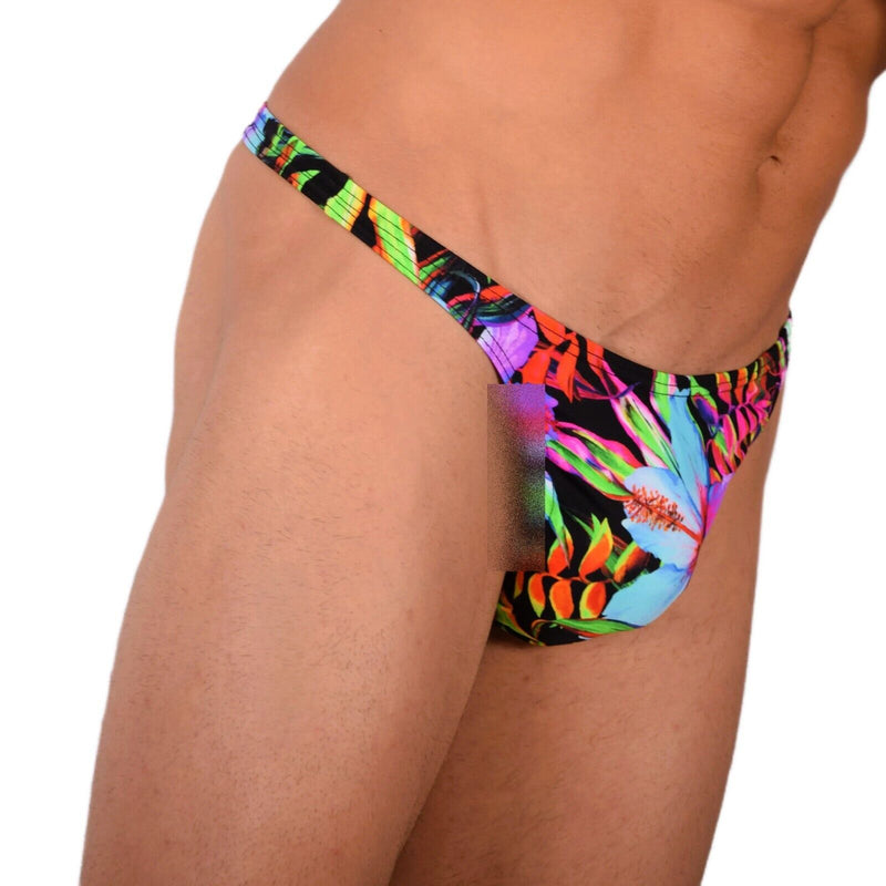 XS/S SMU Walking around Tanning Multicolor Thong MX19 340445