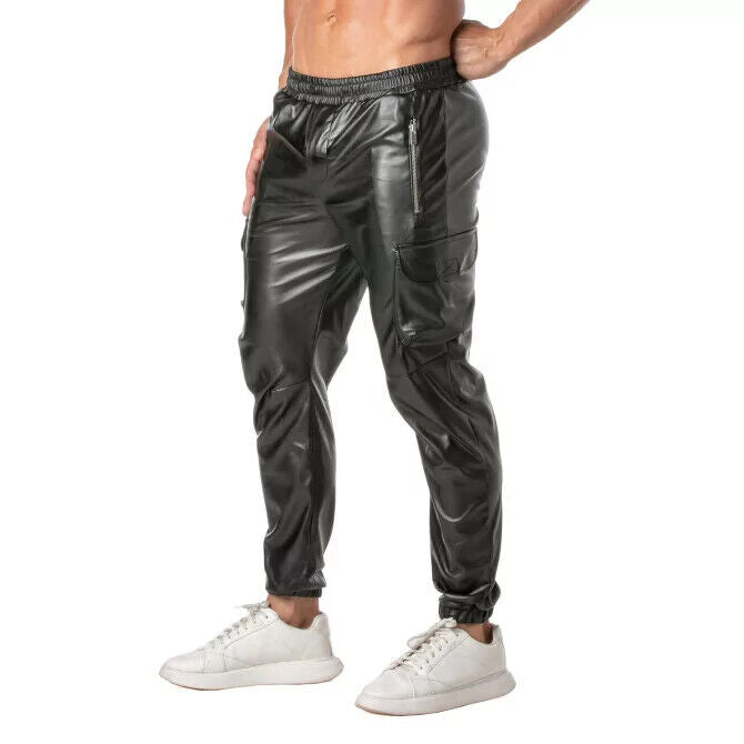TOF PARIS Kinky Cargo Sweatpants Stylish Jogging Pants Zip Pockets 47