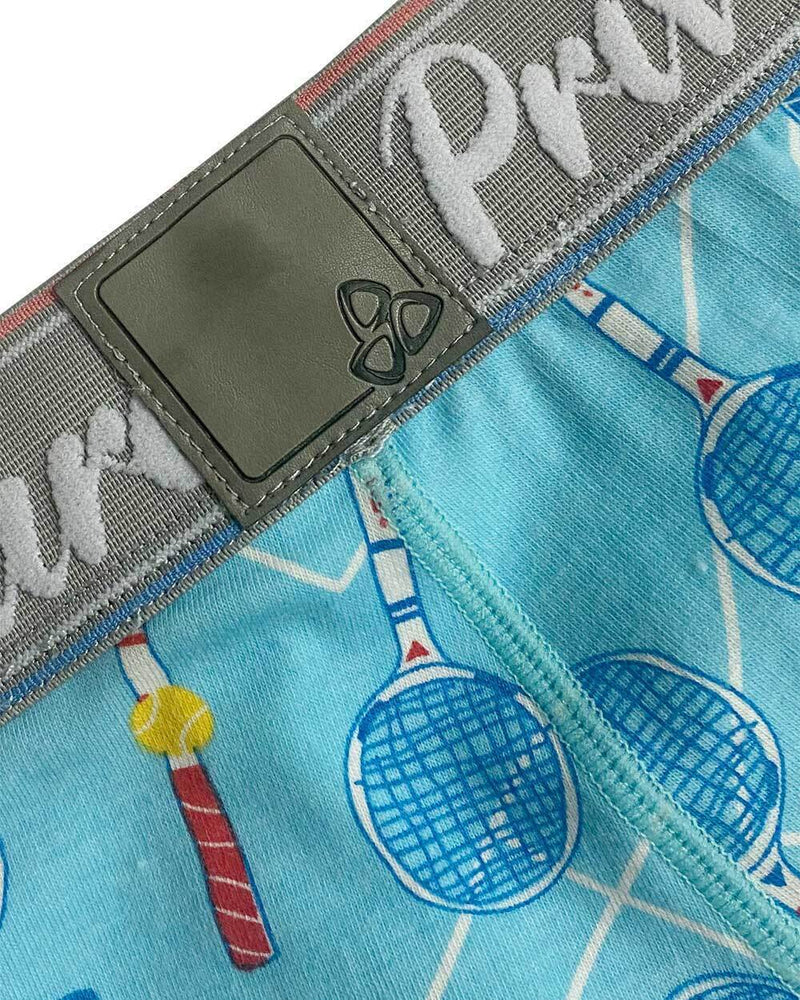 PRIVATE STRUCTURE Classic Motif Mid-Waist Boxer Trunk Tennis Light Blue 4505