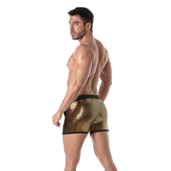 TOF PARIS Glitter Shorts Mid-Thigh Sequin Short Fashion Shiny Gold 17