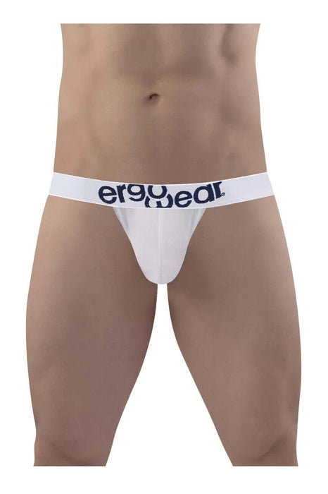 ErgoWear MAX Cotton Thong Low-Rise Snug Fit White Thong 1474