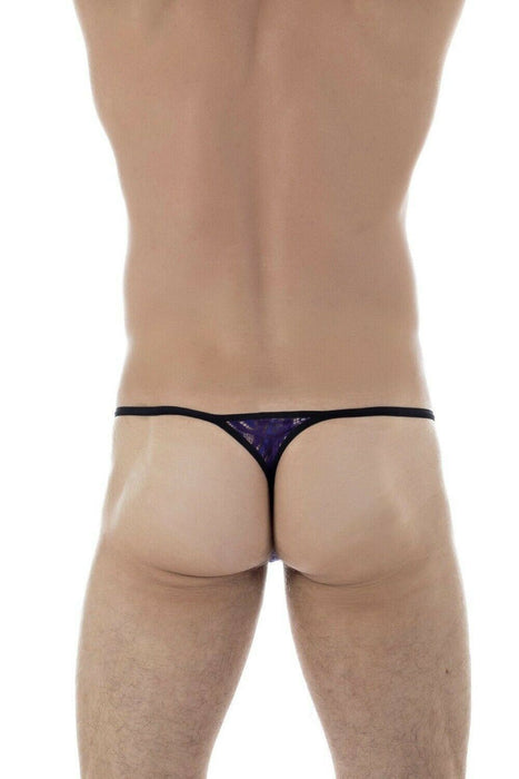 L'Homme Invisible Striptease Lace Detac String Thong See-Through Lilac MY83 9