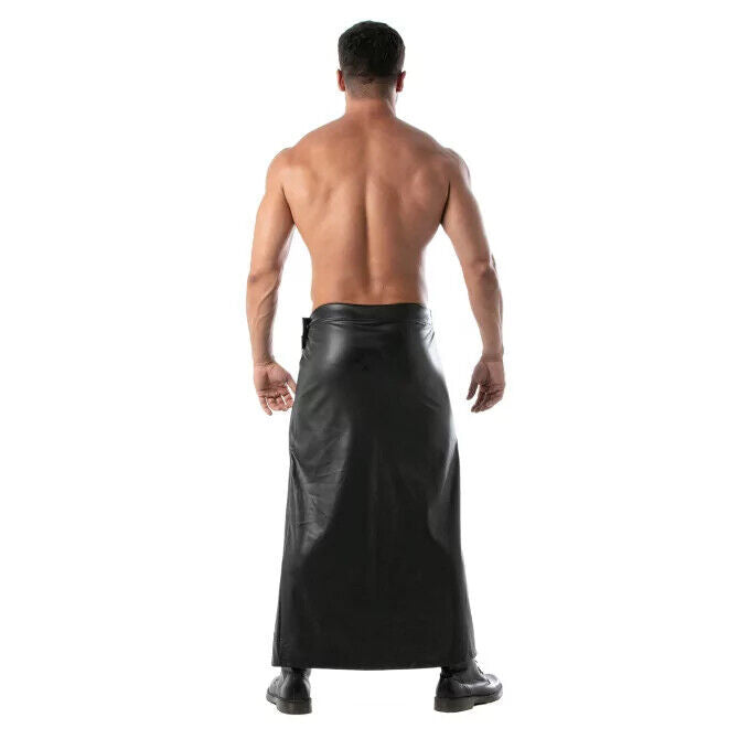 TOF PARIS Kinky Long Skirt Gladiator Skirts Faux Leather Adjustable