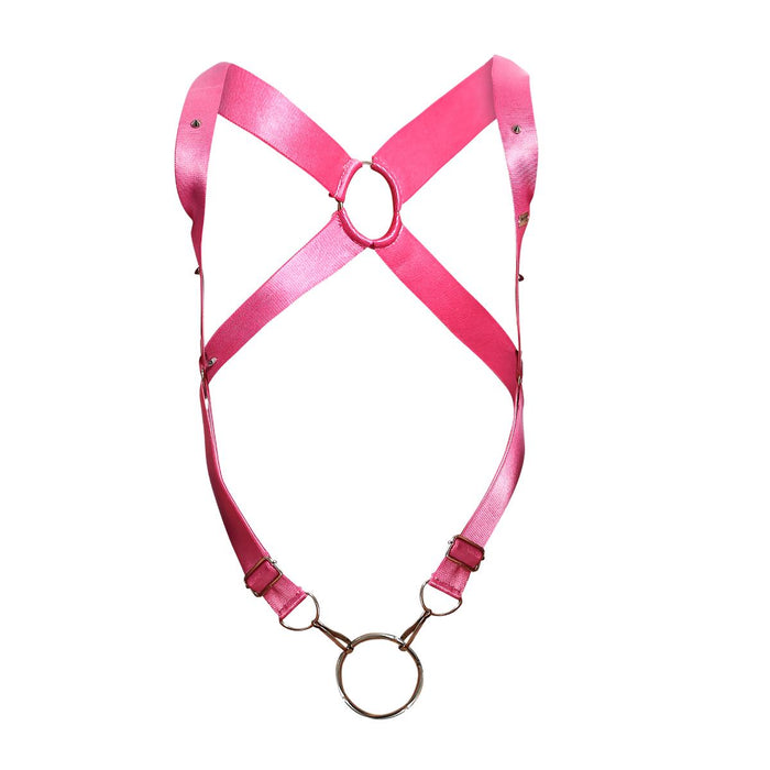 MOB DNGEON Crossback Elastic Harness Back O-Ring With C-Ring Pink Mirror DMBL05