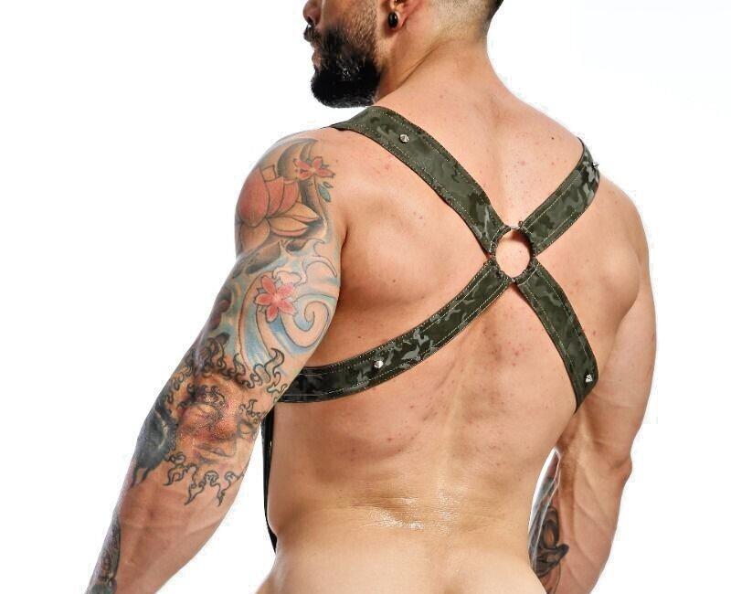 MOB DNGEON Cross C-Ring Harness One Size Adjustable Straps DMBL07 Camo
