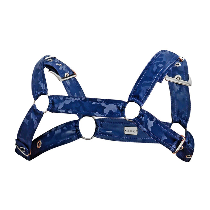MOB DNGEON Classic Belt Harness Luxurious Leather-Look O/S Navy-Camo DMBL13 5