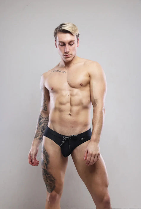 SUKREW Swim Briefs Torrent Rounded Contoured Pouch Lined in Jet Black 35