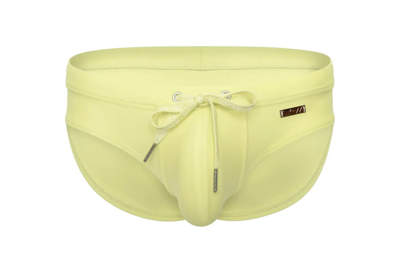 SUKREW Swim Briefs Torrent Rounded Contour Pouch Lined Swimwear Lemon Sorbet 35