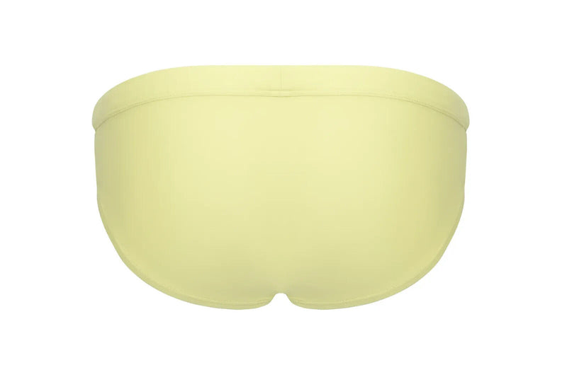 SUKREW Swim Briefs Torrent Rounded Contour Pouch Lined Swimwear Lemon Sorbet 35