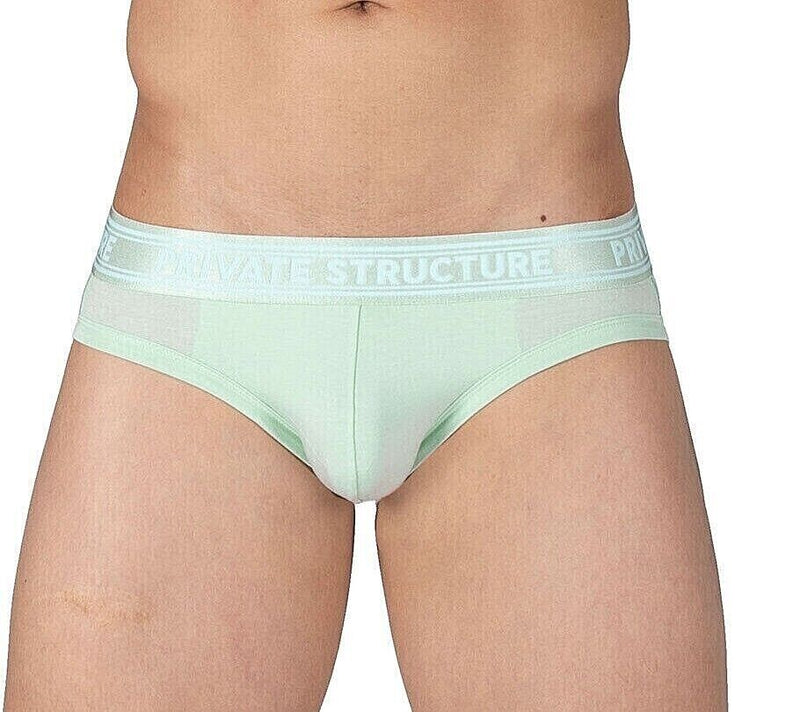 PRIVATE STRUCTURE Viscose Bamboo Mini Briefs Mid-Waist Seacrest Green 4378 59A