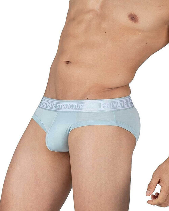 PRIVATE STRUCTURE Viscose Bamboo Mini Briefs Mid-Waist Frost Blue 4378 59A