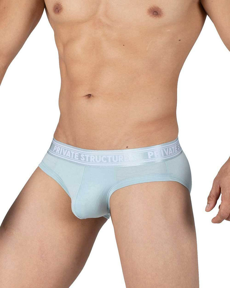 PRIVATE STRUCTURE Viscose Bamboo Mini Briefs Mid-Waist Frost Blue 4378 59A