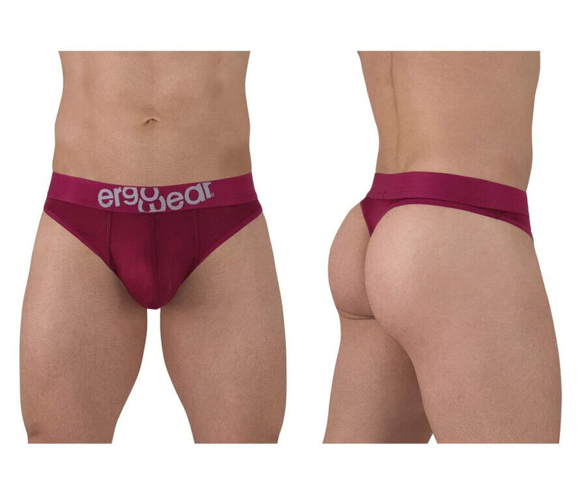 ErgoWear HIP Thong Stretchy Quick-Dry Soft MicroFibre Thongs in Plum Red 1499