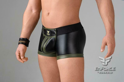 Mens Bodybuilding Shiny Spandex Compression Green Red Shorts Jock Tights  Small