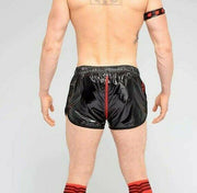 2XL Shorts MASKULO Skulla Shiny Nylon Jogging Short Two-Sided Zipper SH077-10 19 - SexyMenUnderwear.com