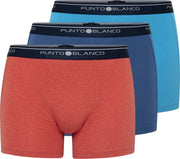 3-Small PUNTO BLANCO Basix Trio Pack Classic Cotton Boxers Assorted 786