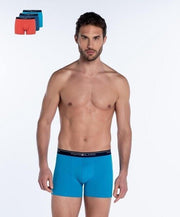 3-Small PUNTO BLANCO Basix Trio Pack Classic Cotton Boxers Assorted 786