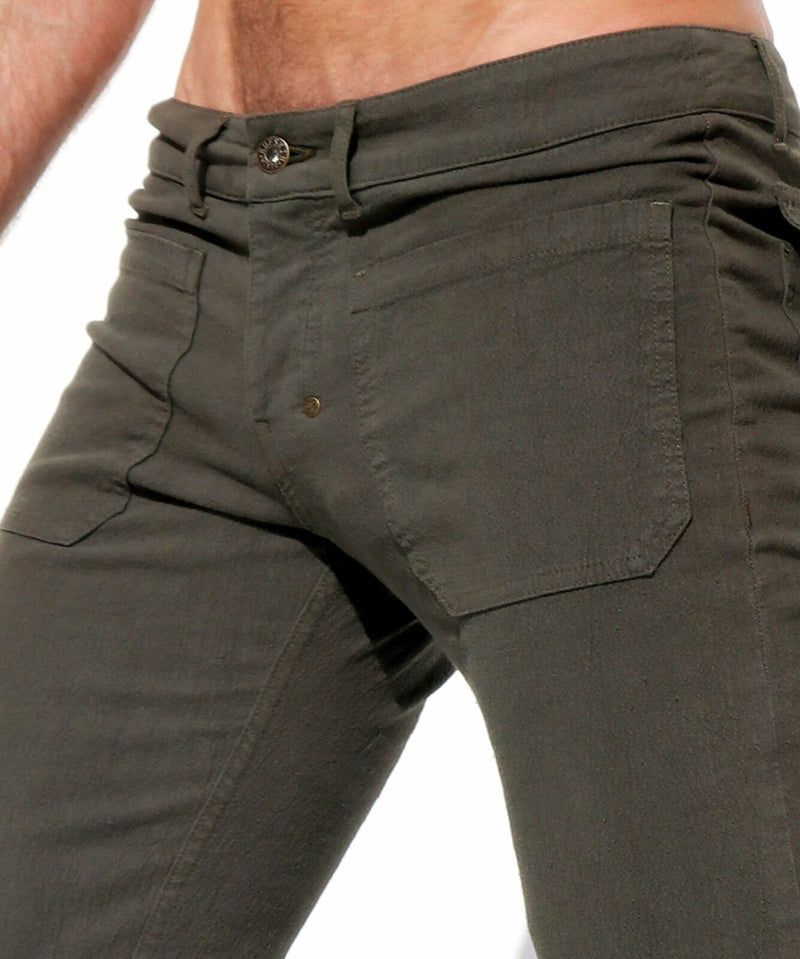 34'' RUFSKIN Pants RANGER FOREST Vintage Stretch Flare-Leg Jeans Twill Cotton - SexyMenUnderwear.com