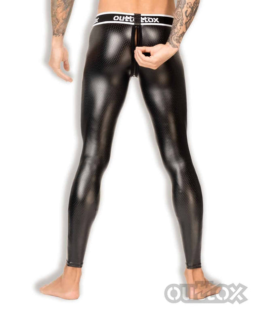 5XL Outtox Maskulo Legging Back Zipper Rear Mens Leggings Fetish White LG142 - SexyMenUnderwear.com