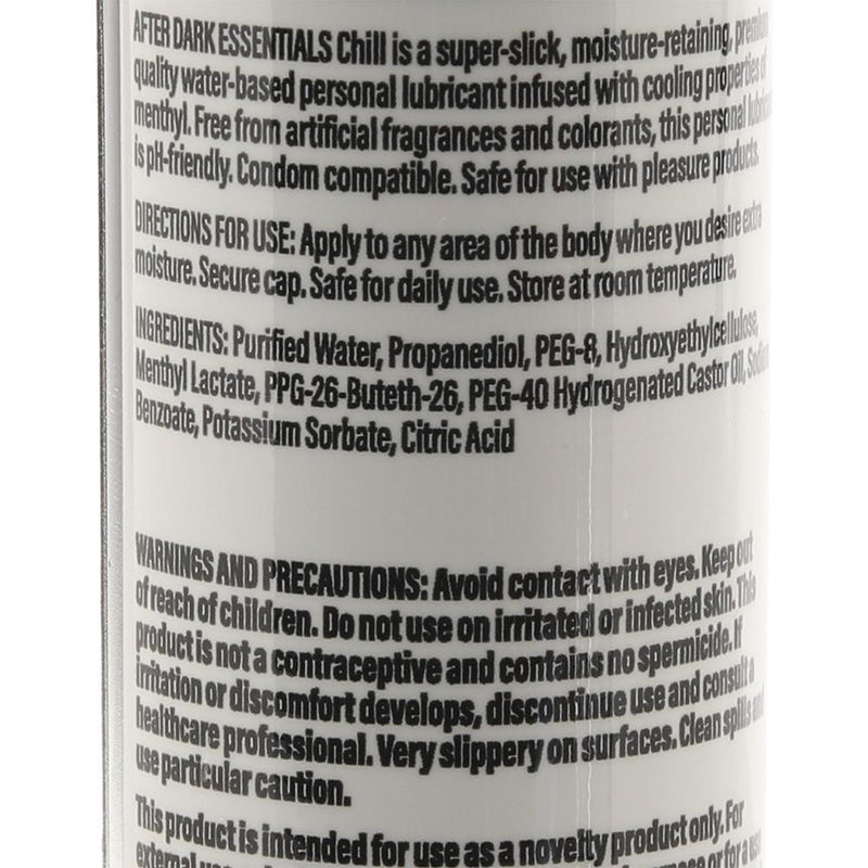 After Dark Essentials CalExotics Lubricant Water-Based Cooling Chill 4oz/120ml 4 - SexyMenUnderwear.com