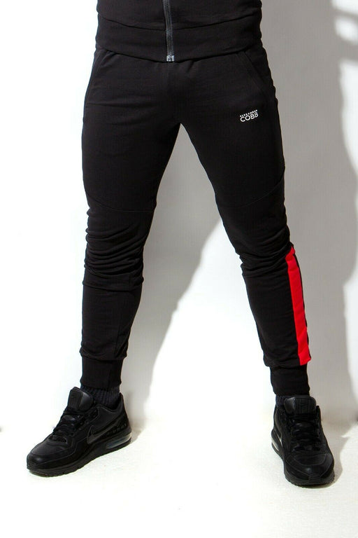 ALEXANDER COBB Athletic Pants Gym Workout Cotton Classy Black/Red 1 - SexyMenUnderwear.com