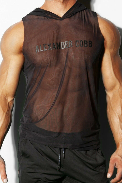ALEXANDER COBB Mesh Tank Otter Lightweight Breathable Athletic Tanktop Black 3 - SexyMenUnderwear.com