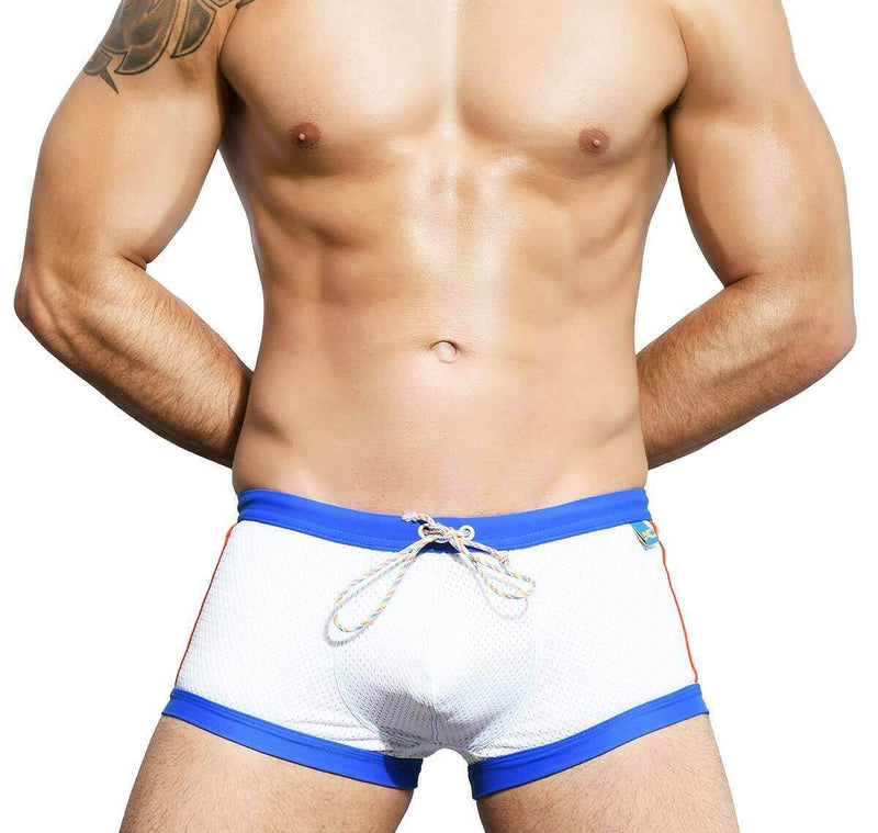 Andrew Christian Andrew Christian Boxer Swimwear Prise Mesh Trunk Bikini Swim White 7690 15