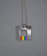 ANDREW CHRISTIAN Ball Chains Equality Pride Necklace Stainless Steel 8578 - SexyMenUnderwear.com