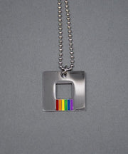 ANDREW CHRISTIAN Ball Chains Equality Pride Necklace Stainless Steel 8578 - SexyMenUnderwear.com