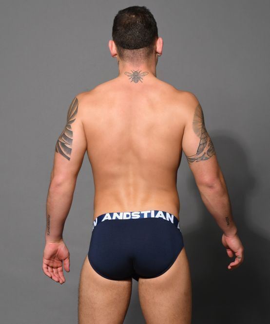 Andrew Christian Bamboo Briefs Super Soft Rayon Antibacterial Navy Brief 92624 - SexyMenUnderwear.com