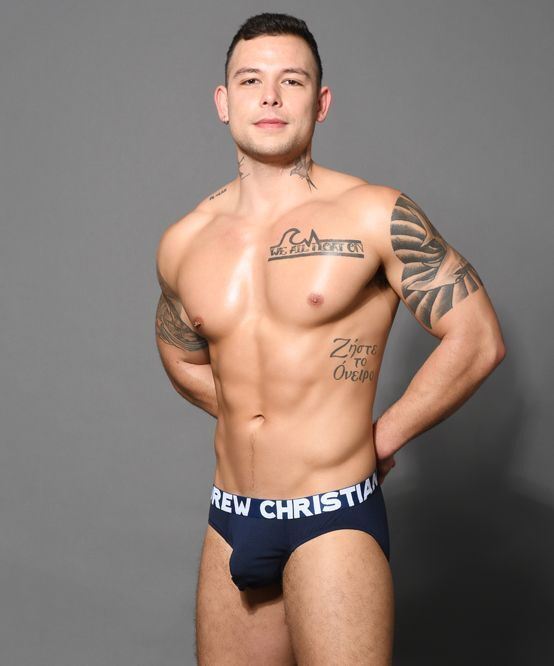 Andrew Christian Bamboo Briefs Super Soft Rayon Antibacterial Navy Brief 92624 - SexyMenUnderwear.com
