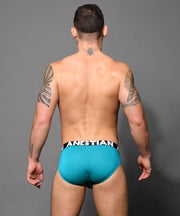 Andrew Christian Bamboo Briefs Super Soft Rayon Antibacterial Teal Brief 92624 - SexyMenUnderwear.com
