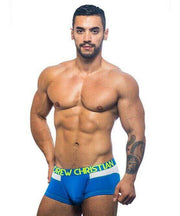 Andrew Christian Boxer Homme Trophy Boy Active Neon Mesh Boxers Blue 90916 19 - SexyMenUnderwear.com
