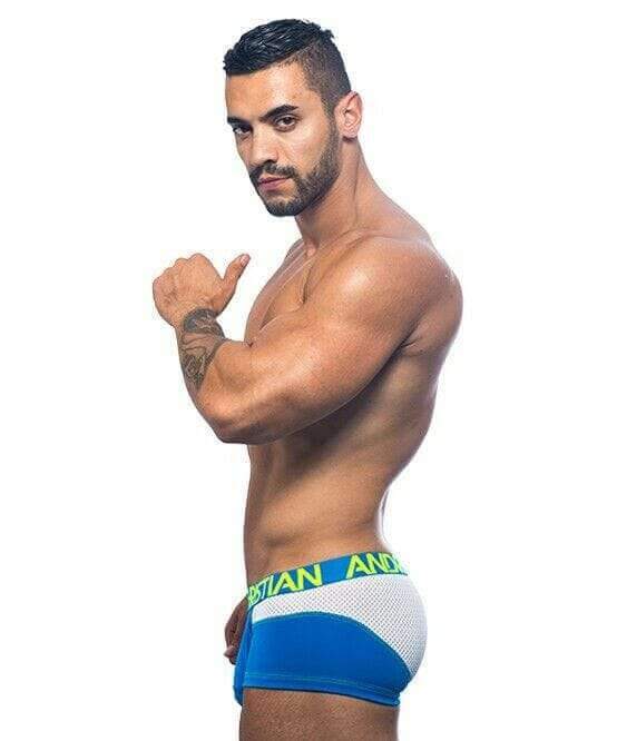 Andrew Christian Boxer Homme Trophy Boy Active Neon Mesh Boxers Blue 90916 19 - SexyMenUnderwear.com