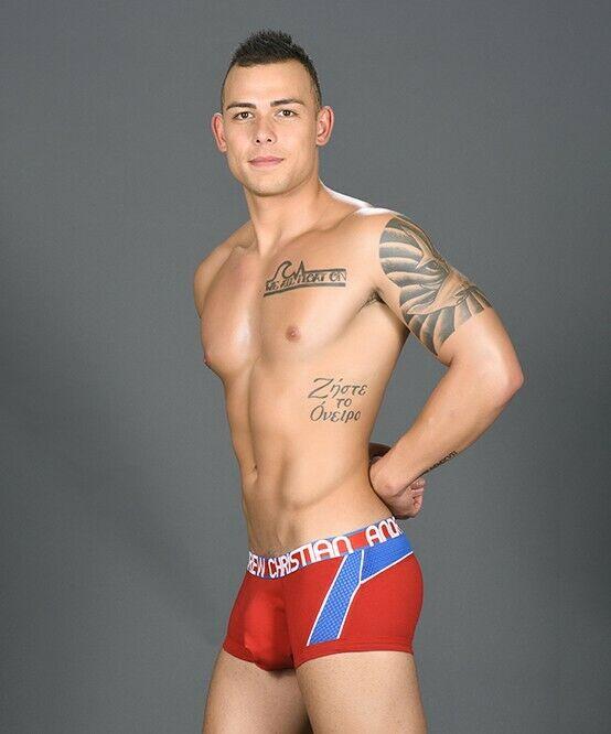 Andrew Christian Boxer Trophy Boy Active Mesh Boxers Red 91057 38 - SexyMenUnderwear.com