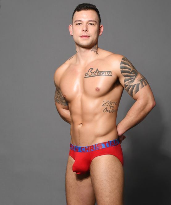 Andrew Christian Brief Bamboo Super Soft Rayon Antibacterial Red Briefs 92624 - SexyMenUnderwear.com