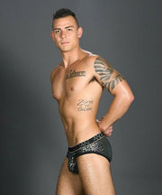 Andrew Christian Brief Disco Animal Briefs Shining Slip Black 91015 30 - SexyMenUnderwear.com