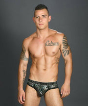 Andrew Christian Brief Disco Animal Briefs Shining Slip Black 91015 30 - SexyMenUnderwear.com