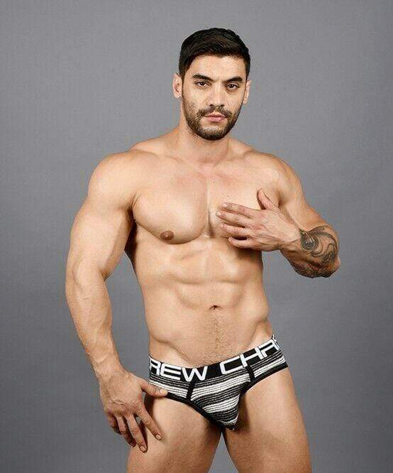 Andrew Christian Brief Ultra Stripe Briefs Chic Slip Black / White 91364 42 - SexyMenUnderwear.com